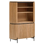 Буфет высокий из дерева манго и металла с открытыми полками и 2-мя дверцами Toinette варинант исполнения - 1 | Loft Concept в Красноярске