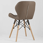 Стул с коричневым сиденьем из экокожи JEROEN варинант исполнения - 5 | Loft Concept в Красноярске