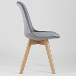 Стул с мягким велюровым сиденьем Arvika Grey варинант исполнения - 2 | Loft Concept в Красноярске