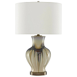 Настольная лампа фарфоровая с тканевым абажуром Caramel  варинант исполнения - 2 | Loft Concept в Красноярске