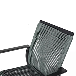 Стул темно-серый с высокой плетеной спинкой и сиденьем Braided Strength варинант исполнения - 8 | Loft Concept в Красноярске