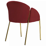 Стул бордовый на золотистых ножках Burgundy Chair варинант исполнения - 3 | Loft Concept в Красноярске