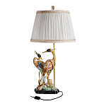 Настольная лампа с абажуром и основанием в виде двух цапель Porcelain Heron Lamp варинант исполнения - 2 | Loft Concept в Красноярске