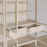 Витрина Primo со стеклянными фасадами и буфетом шпон Светлый дуб варинант исполнения - 7 | Loft Concept в Красноярске