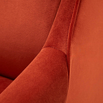 Дизайнерское кресло оранжевое в мягкой велюровой обивке Granger Armchair Orange варинант исполнения - 4 | Loft Concept в Красноярске