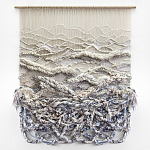 Дизайнерское современное текстильное панно Жемчуг варинант исполнения - 2 | Loft Concept в Красноярске