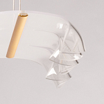 Люстра линейная с 3-мя белыми волнистыми плафонами Wave Line варинант исполнения - 10 | Loft Concept в Красноярске