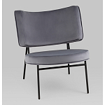 Мини-кресло District Lounge велюр серый варинант исполнения - 1 | Loft Concept в Красноярске