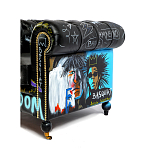 Кресло "Баския и Уорхол" Basquiat Warhol graffiti chair натуральная кожа варинант исполнения - 3 | Loft Concept в Красноярске