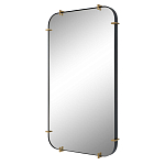 Зеркало настенное в черной металлической раме Mirror Cardinal варинант исполнения - 1 | Loft Concept в Красноярске