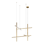 Люстра с 6-ю  пересекающимися цилиндрическими плафонами на тонких тросах Trumpet tube варинант исполнения - 6 | Loft Concept в Красноярске