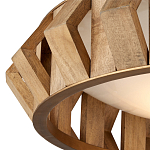 Люстра круглая из толстых деревянных реек Wooden Slats варинант исполнения - 1 | Loft Concept в Красноярске