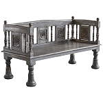 Деревянная скамья из массива манго Casco Grey Mango Bench варинант исполнения - 1 | Loft Concept в Красноярске