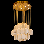 Люстра с овальными подвесками из натурального камня Spatial Composition варинант исполнения - 1 | Loft Concept в Красноярске