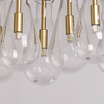 Люстра с 7-ю прозрачными плафонами из стекла в форме капли Lucid Rain  варинант исполнения - 8 | Loft Concept в Красноярске