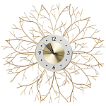 Часы настенные из металла золотые с белым циферблатом Current Time варинант исполнения - 1 | Loft Concept в Красноярске