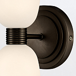 Бра для ванных комнат вертикальное с двумя матовыми белыми стеклянными плафонами Hinkley варинант исполнения - 3 | Loft Concept в Красноярске