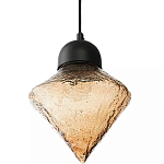 Подвесной светильник с янтарным рельефным плафоном Lamp with Frozen Glass Effect варинант исполнения - 2 | Loft Concept в Красноярске