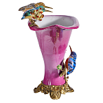 Ваза розового цвета из фарфора с птичкми и цветущими ветвями Garden of Eden варинант исполнения - 3 | Loft Concept в Красноярске