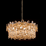 Люстра круглая с декоративными элементами в виде крупных хрустальных цветов Palace Gardens варинант исполнения - 3 | Loft Concept в Красноярске