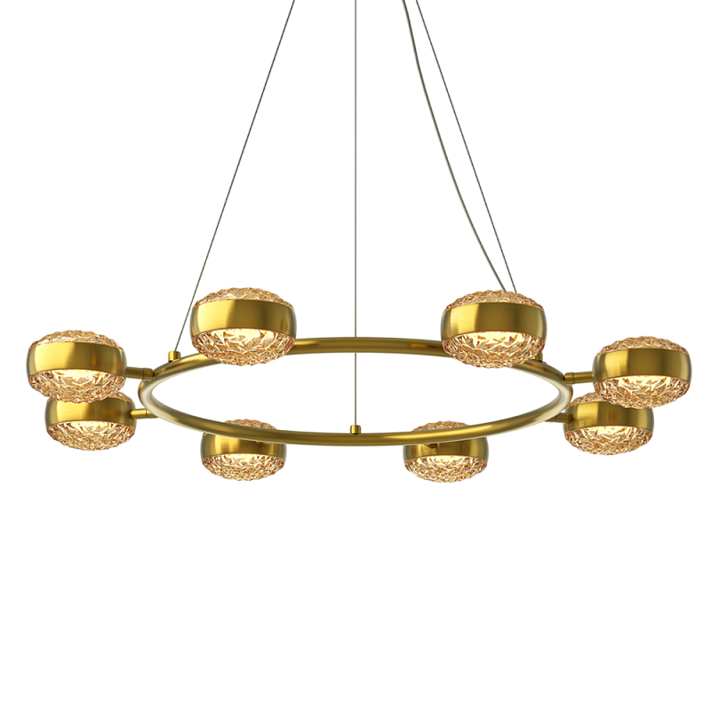 Люстра подвесная Mind 3000К 80Вт Черный Серый Латунь Янтарь (Amber) в Красноярске | Loft Concept 