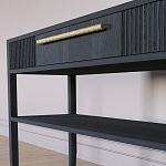 Дизайнерская Консоль с полкой и ящиком Primo Черный дуб варинант исполнения - 4 | Loft Concept в Красноярске