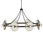 Люстра круглая с литыми стеклянными дисками Olympe Glass Chandelier варинант исполнения - 1 | Loft Concept в Красноярске