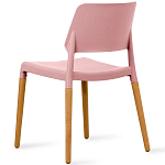 Пластиковый стул на ножках из массива бука Ferret Pink варинант исполнения - 6 | Loft Concept в Красноярске