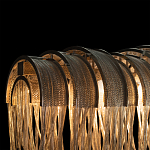 Люстра подвесная с металлическими цепочками и изогнутыми металлическими дугами 72 см Atlantis Chain варинант исполнения - 10 | Loft Concept в Красноярске