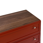 Комод красный из массива бука с 3-мя ящиками Wenge Light варинант исполнения - 4 | Loft Concept в Красноярске