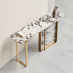 Консоль с прямоугольной мраморной столешницей Vivian Console варинант исполнения - 2 | Loft Concept в Красноярске