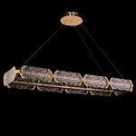 Люстра прямоугольная с текстурным природным рисунком IceFlame варинант исполнения - 2 | Loft Concept в Красноярске