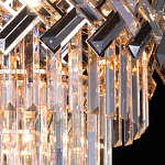 Люстра многоярусная с переплетенными металлическими элементами черного и золотого цвета и прозрачными хрустальными подвесками Empire Chandelier Crystal варинант исполнения - 5 | Loft Concept в Красноярске