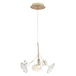 Подвесной светильник с белыми и прозрачными цветочными лепестками Wintery flovers варинант исполнения - 2 | Loft Concept в Красноярске