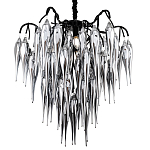 Люстра со стеклянными подвесками дымчатого цвета Ambre Glass Chandelier 70 варинант исполнения - 1 | Loft Concept в Красноярске