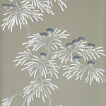 Обои ручная роспись Silk Tree Special Colourway on Pale Grey dyed silk варинант исполнения - 1 | Loft Concept в Красноярске