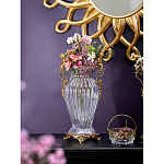 Ваза прозрачная с бронзовыми ручками в виде ангелов Eden Garden варинант исполнения - 3 | Loft Concept в Красноярске