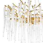 Люстра с хрустальными подвесками Frozen Drops Chandelier Gold 10 варинант исполнения - 3 | Loft Concept в Красноярске