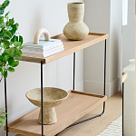 Консоль деревянной столешницей и полкой Wooden Table Top and Shelf варинант исполнения - 5 | Loft Concept в Красноярске