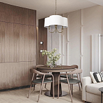 Люстра с белым текстильным абажуром Vitorino  варинант исполнения - 6 | Loft Concept в Красноярске