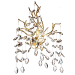Бра с ветвистым каркасом и стеклянными подвесами цвет золото Golden Leaf Fall варинант исполнения - 1 | Loft Concept в Красноярске
