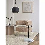 Кресло полукруглое мягкое с буклированной обивкой Armchair with Boucle Upholstery варинант исполнения - 9 | Loft Concept в Красноярске