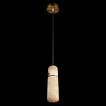 Подвесной светильник с цилиндрическим плафоном из белого алебастра Cryptocrystalline Stone варинант исполнения - 4 | Loft Concept в Красноярске
