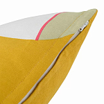 Подушка декоративная хлопковая горчичного цвета с абстрактным принтом Elysian Flow Sunset варинант исполнения - 4 | Loft Concept в Красноярске