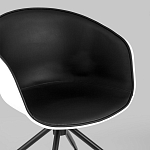 Офисное кресло из пластика с мягким сиденьем Eggshell Black варинант исполнения - 7 | Loft Concept в Красноярске