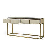 Консоль прямоугольная на золотом каркасе с 2-мя ящиками Warwick варинант исполнения - 2 | Loft Concept в Красноярске