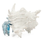 Статуэтка голубой рак с белой раковиной Marine Accessories варинант исполнения - 4 | Loft Concept в Красноярске