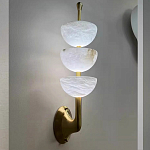 Бра с 3-мя мраморными плафонами в форме чаши Warm Marble Light варинант исполнения - 3 | Loft Concept в Красноярске