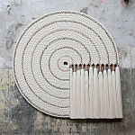 Художественный Гобелен Макраме White Disk Harmony варинант исполнения - 2 | Loft Concept в Красноярске