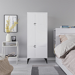 Комод белый с 4-мя дверцами на металлических ножках SPARK MULTIPURPOSE CABINET WHITE варинант исполнения - 1 | Loft Concept в Красноярске